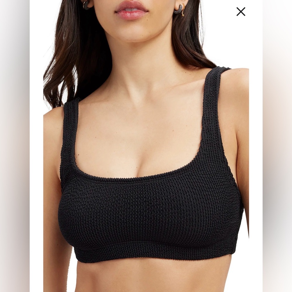 Good American Always Fits Scoop Neck Bikini Top New With Tags